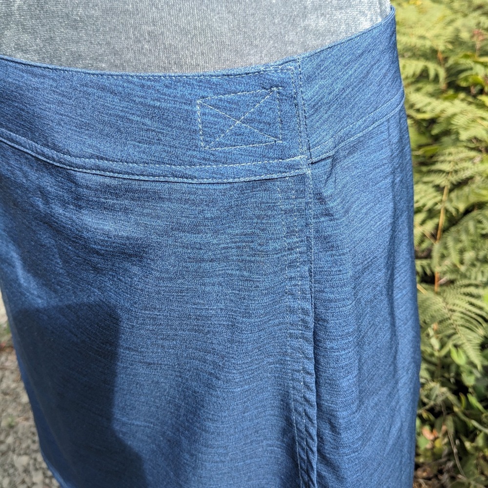 Ripskirt Hawaii Wrap Skirt M Solid Heather Blue Length 2 Travel Beach Quick Dry - Picture 5 of 12